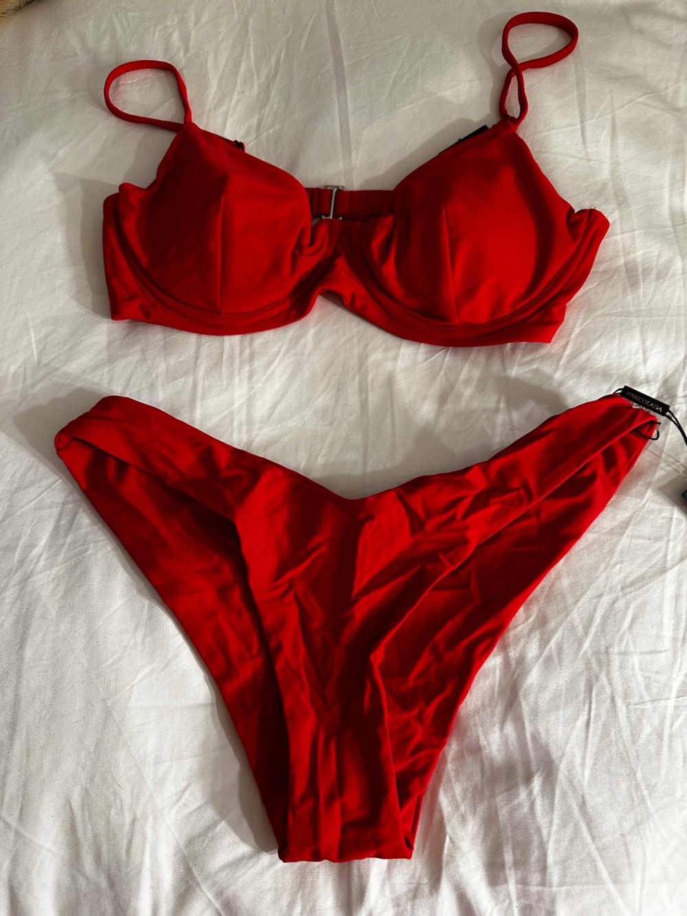 Red Underwire Bikini Set - Women's Swim